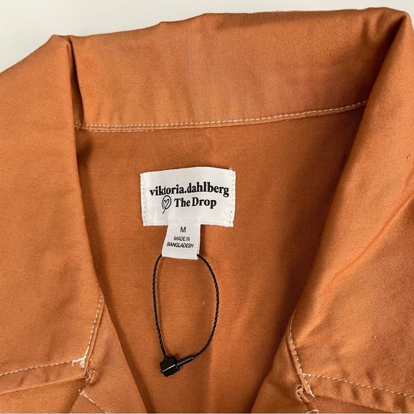 The Drop x victoria.dahlberg Rust Orange Utility Jumpsuit NWOT Medium - Picture 10 of 14